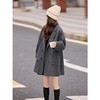 西装款双排扣毛呢外套，中长款宽松驼色双面呢子大衣HR-ASLZ8533 商品缩略图2