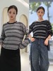 585138条纹后开叉针织套头毛衫 商品缩略图6
