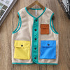 110-170卡哈绒多巴胺撞色背心户外马甲 商品缩略图4