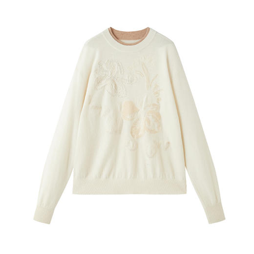 谜底套头针织衫长袖2025年冬季新品轻质柔软显瘦百搭女254MZ1886 商品图4