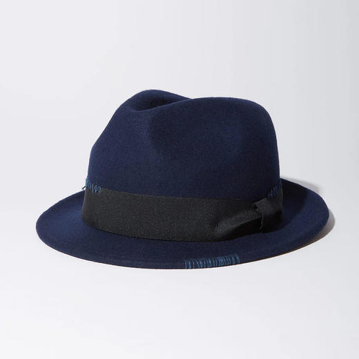 KUON Sashiko Fedora Hat 日本手缝刺子礼帽 商品图0
