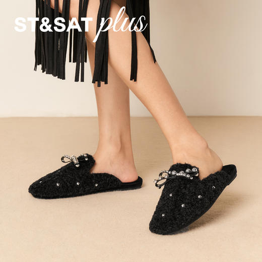 【微醺系列】星期六复古慵懒毛绒穆勒拖SSD4114156 商品图6