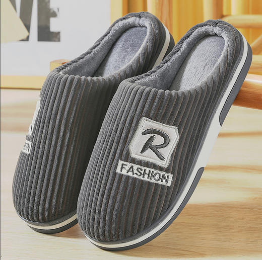 冬季大码棉拖鞋男士家居家用室内防滑简约保暖棉拖新款新品新款新品 商品图1
