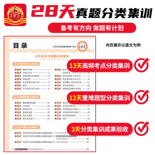 2026小升初各地真题精编卷真题分类集训语数英各地通用 商品图1