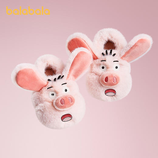 巴拉巴拉童鞋儿童棉拖鞋男女童加绒包跟家居鞋冬季2025新款动物萌 商品图4