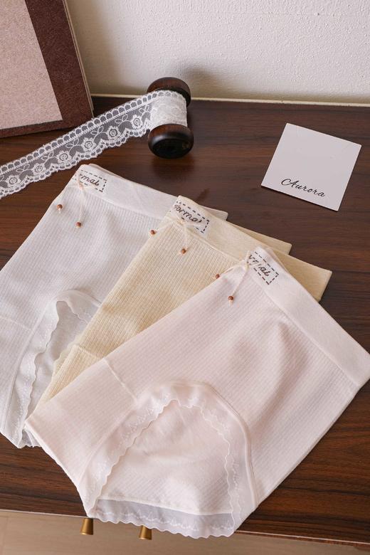 女士无缝裸感内裤蕾丝花边可爱少女三角裤8811 商品图4