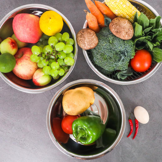 康巴赫不锈钢盆三件套KOU3A【分仓直发，72小时发货，周末节假日不发货】 商品图4