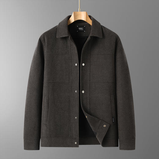 【DDT】大依优型大码男装秋冬厚款夹克外套时尚休闲商务翻领长袖外套百搭加肥加大 商品图1
