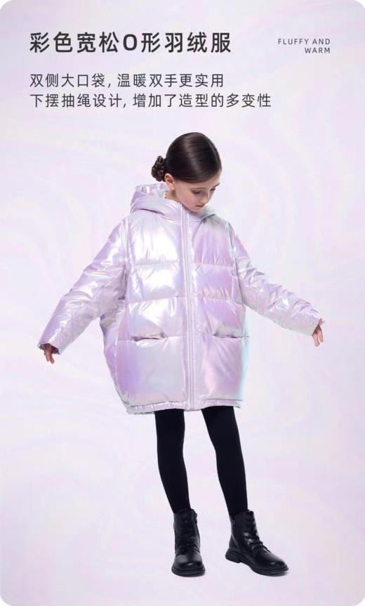 【春上新】8楼LYNN&MILO琳麦罗 亲子女童2025秋冬新款彩色亮面羽绒服连帽外套 商品图2