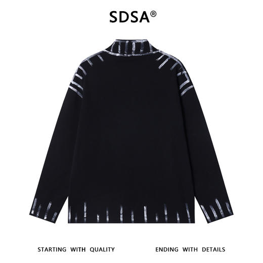 T4870SDSA秋冬新款痞帅男装韩版撞色印花半高领长袖T恤百搭时尚上衣 商品图5