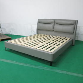 【OUTLET】大双人皮床 HC236 灰色