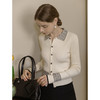 轻法式浪漫【 条纹翻领小香风针织衫】轻奢内涵 温柔实穿 商品缩略图3