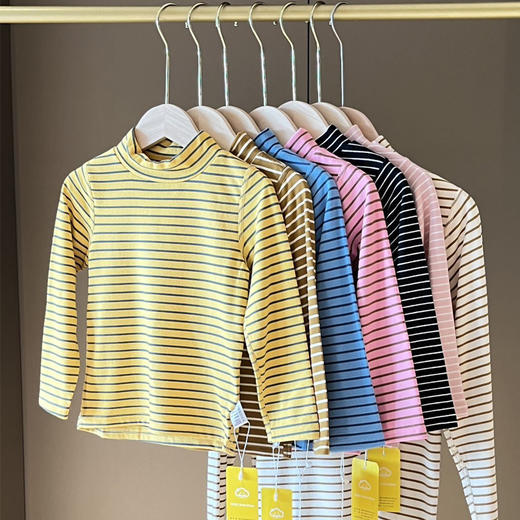 【清仓39.9元/2件任选】笑乐屋半高领德绒打底衫男童女童长袖打底秋冬季节 商品图1