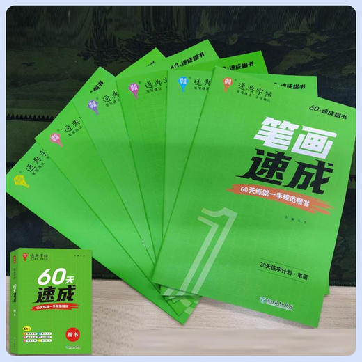 通成学典60天速成字帖常用字楷体字帖初学者硬笔书法控笔训练汉字 商品图4