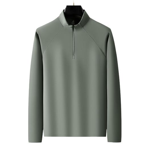 【7A抗菌】【DWP】大依优型大码男装立领卫衣秋季半拉链长袖休闲商务百搭宽松加肥加大 商品图4