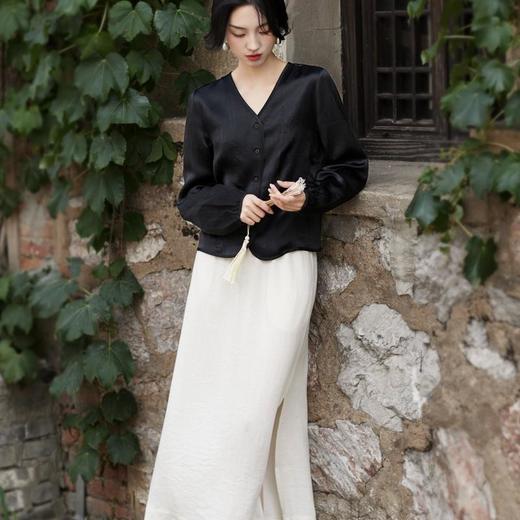 三醋酸不规则龟裂纹新中式系列衬衫，上身一眼贵。 商品图2