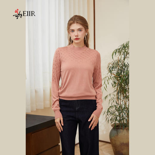 司歌小立领长袖毛织衫女秋冬G90G2813 商品图4