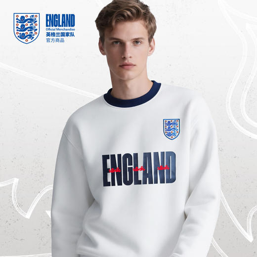 【官方正版】英格兰国 家队 |  秋季新款圆领卫衣蓝白双色男女款 商品图1