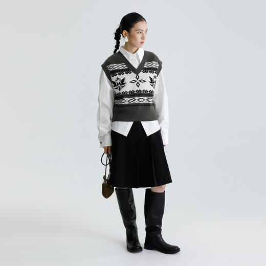 朵拉梵西针织马夹F28D1351 商品图4