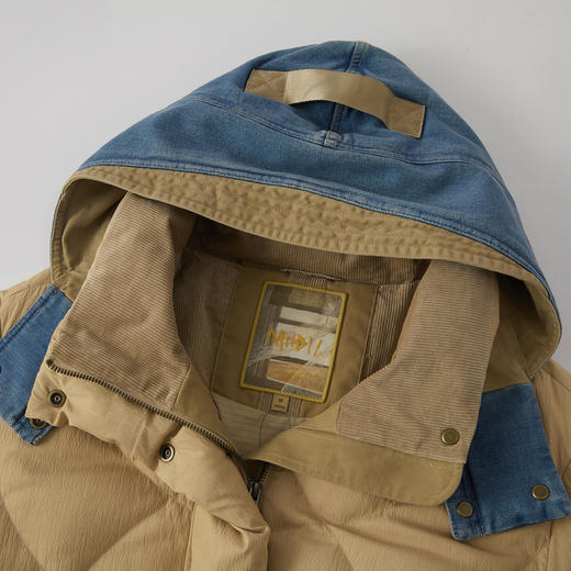 谜底连帽加厚羽绒服女2025冬季新品茧型长款可拆卸帽女254MY1725 商品图3