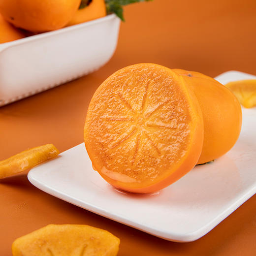 【十堰主城区包邮】新鲜水果 脆甜清爽茅箭区王家村脆柿子 5斤 商品图2