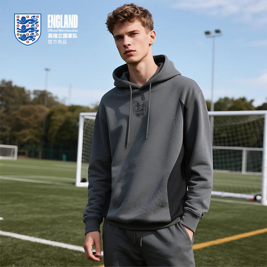 【官方正版】英格兰国家队 | 深灰连帽卫衣春秋基础款上衣 商品图2