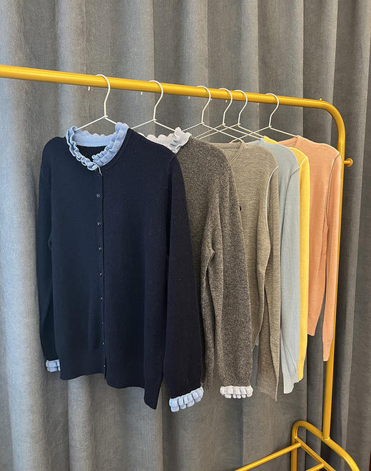 全羊毛！妖精经典同款~！花边小香风针织开衫！ 商品图6