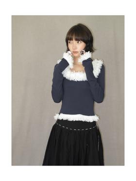 Kaiy Xiao 魔法系列 雪人流苏方领长袖上衣