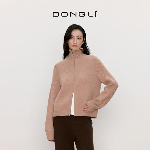 东黎 • 我不被驯化 山羊绒女士秋季翻领拉链开衫 5367 商品图6