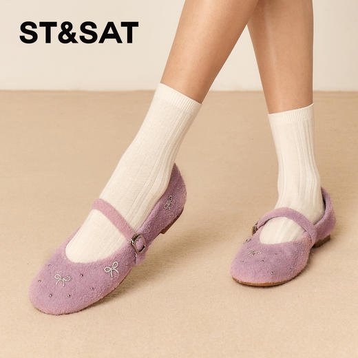 星期六甜美风精致蝴蝶结毛绒玛丽珍SSD3111001 商品图9