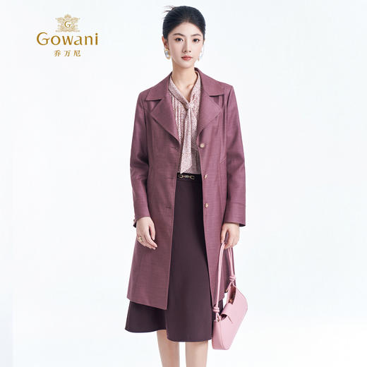 乔万尼秋季新品风衣修身显瘦中长款外套ET3A657 商品图2