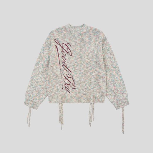 GOODBAI 斜体logo印花多色圆领抽绳oversize针织衫 商品图3