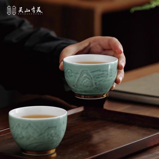 西泠有美堂系列 富春山居·玉瓷对杯 中国工艺美术大师监制  收藏级茶器 商品图8