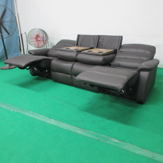 【OUTLET】4人位电动皮沙发 彼利波4 深棕色 商品图1