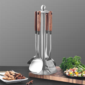 康巴赫胡桃木系列铲勺五件套KSF-T5【分仓直发，72小时发货，周末节假日不发货】