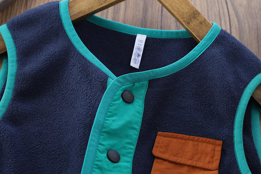 110-170卡哈绒多巴胺撞色背心户外马甲 商品图3