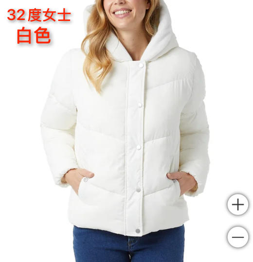 到手价299元 32度女士超轻连帽棉服 黑色，白色，绿色可选 美国代购，无中文标签，介意慎拍 商品图0