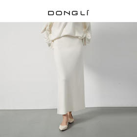 东黎 • 小山羊绒后开叉半裙 3522