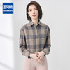 【含绵羊毛 厚实保暖】罗蒙女士秋冬格子长袖衬衫可外穿百搭休闲舒适百搭衬衣女 商品缩略图0