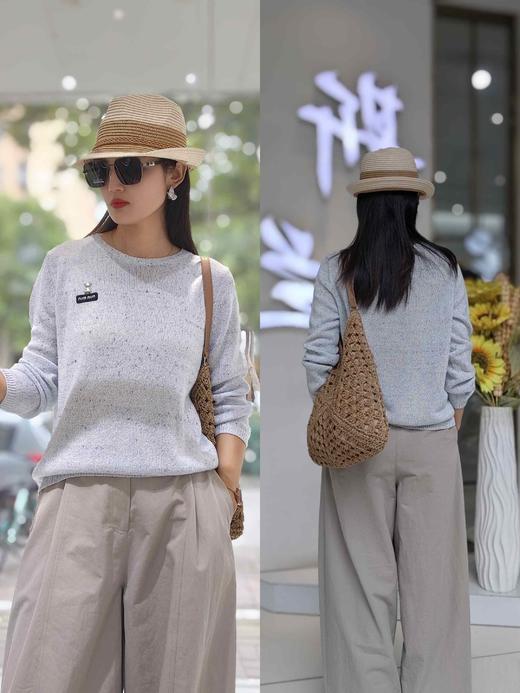 582610和纸纱圆领长袖针织衫 商品图3