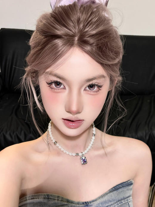 <中直径>PUFF GIRL-公主日记 粉-14.2mm【半年抛/日抛十片装 0-800度 含525/575】 商品图1