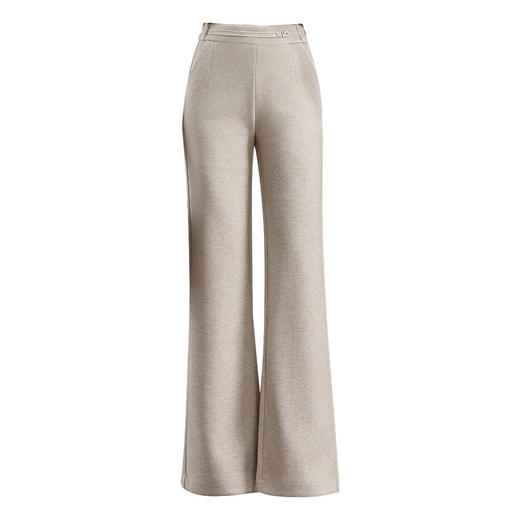 QYM 2531-Y毛呢微喇裤垂感休闲喇叭裤时尚 商品图4