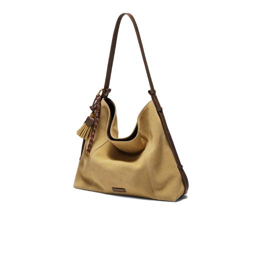 BF楼百丽流浪摩卡反绒麂皮包包女hobo大容量斜挎托特饺子包8562DDX5 商品图1