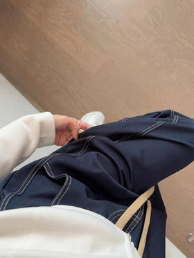 牛仔老钱风弯刀裤