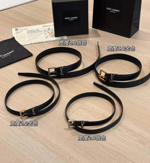 YSL圣罗兰方形搭扣真皮腰带100906 商品图1