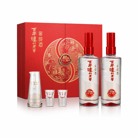 【礼赠超值组合】52度百年泸州老窖窖龄酒30年红红火火礼盒500ml*2+52度泸州贡酒熊猫境500ml*4 泸州老窖官方旗舰店 商品图3