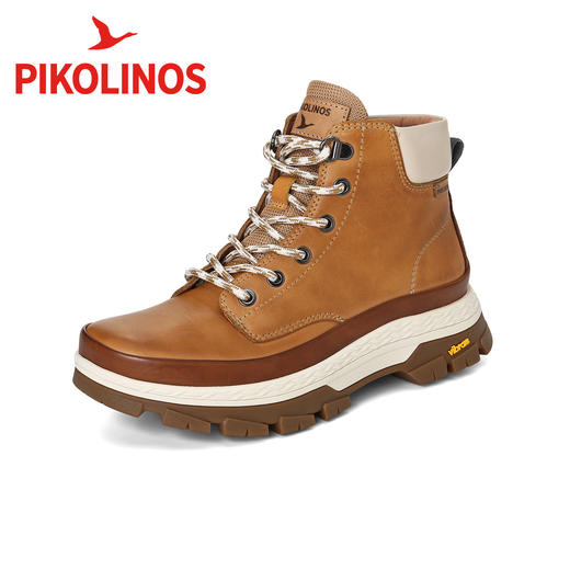 【云粉节】BF楼Pikolinos派高雁冬季多种材质拼接圆头平跟系带马丁靴PA257301.吊牌价3380 商品图4