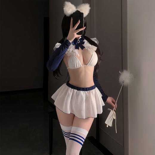 【情趣玩具学生制服系列】情趣内衣甜美性感学院风制服套装调情性趣露胸免脱诱惑 商品图2