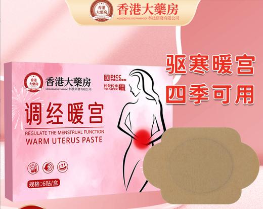 【巨划算！拍1发3！】香港大药房调暖经宫贴 经期不适艾草暖身贴  益母草热敷发热贴 艾灸贴 商品图0