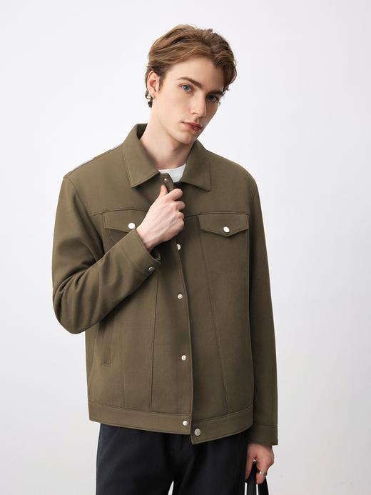 秋冬酷帅必备！柏奥玛NECHEER 帅气巴恩风机车夹克男士外套 商品图1